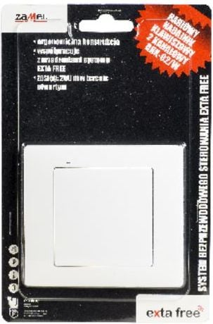 Telekomandë murale Zamel RNK-02, 2 kanale, radio, e bardhë