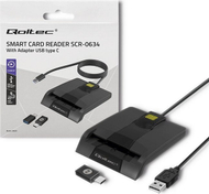 Lexues kartelash Qoltec SCR-0634, USB Type C dhe USB, i zi