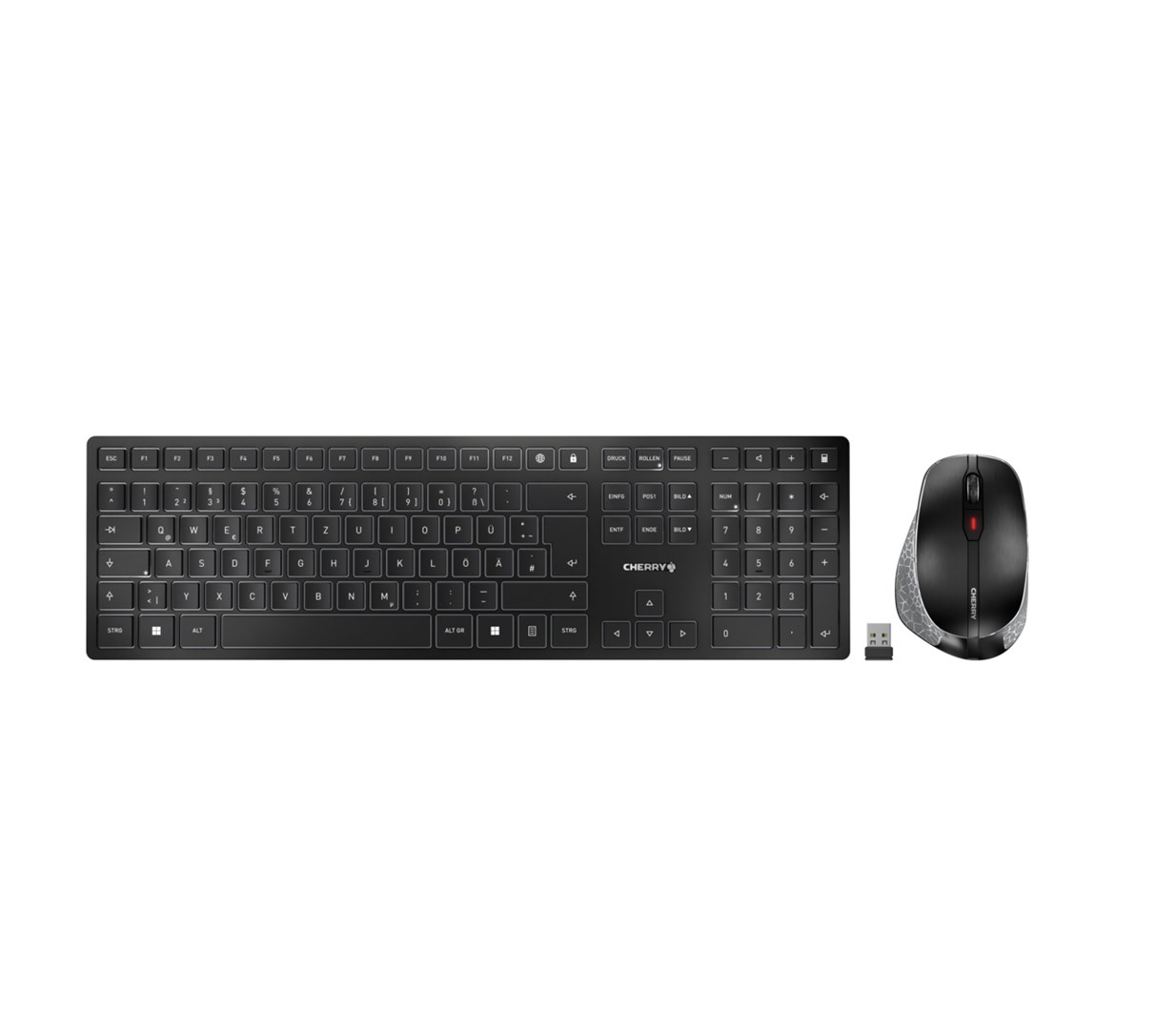 Set tastierë dhe maus CHERRY DW 9500 SLIM, e zezë