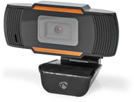 Webcam Nedis Full HD, 1080p 30fps, me mikrofon, e zezë