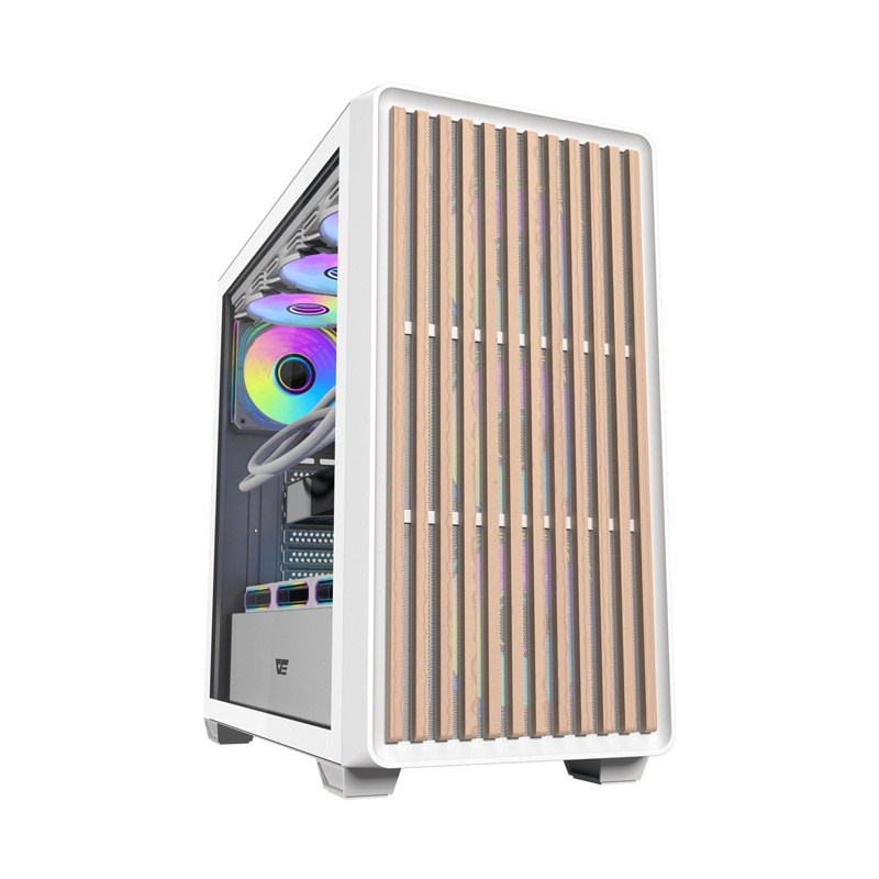 Kuti kompjuteri DarkFlash DS900WD, ATX Mid Tower, panel xhami i temperuar, e bardhë
