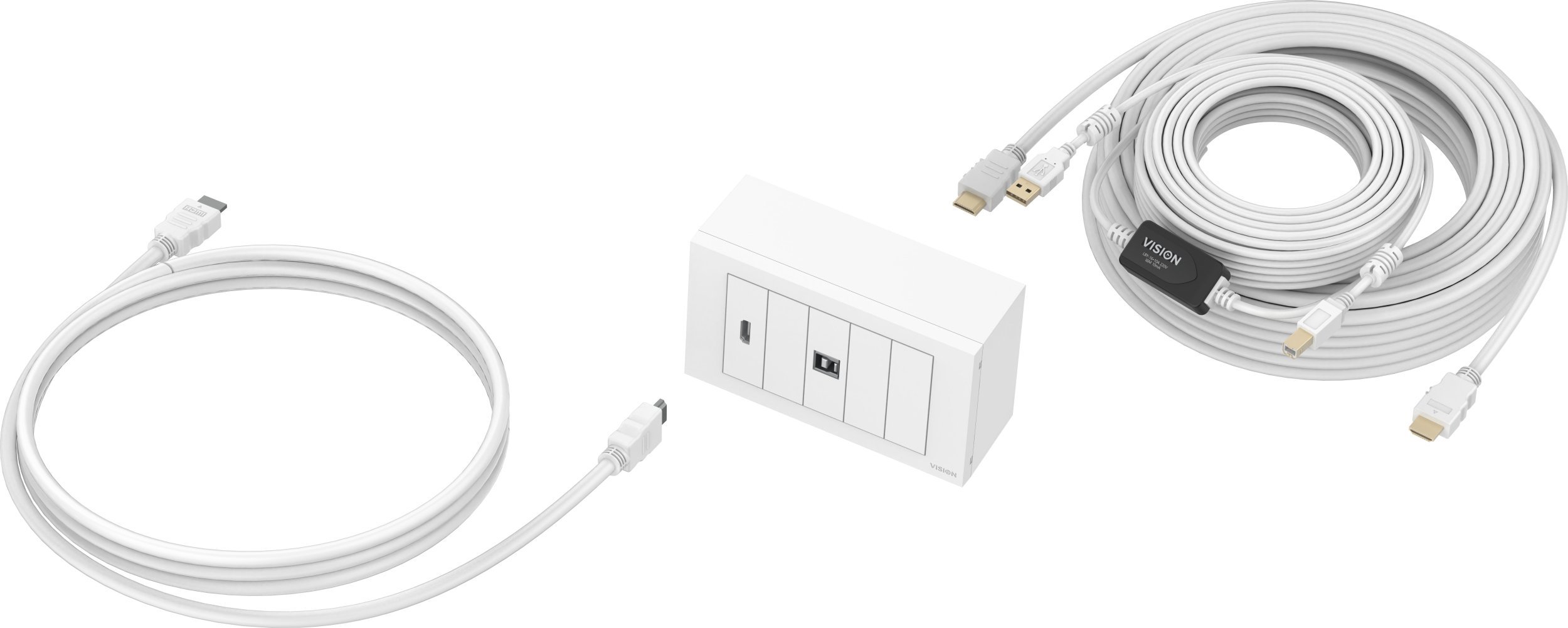 Kabllo Vision TechConnect, 10m, 4K 60Hz, 2 porta, e bardhë