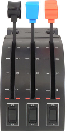 Panel komandimi për fluturim Aerial Logitech G Saitek Pro Flight Throttle Quadrant