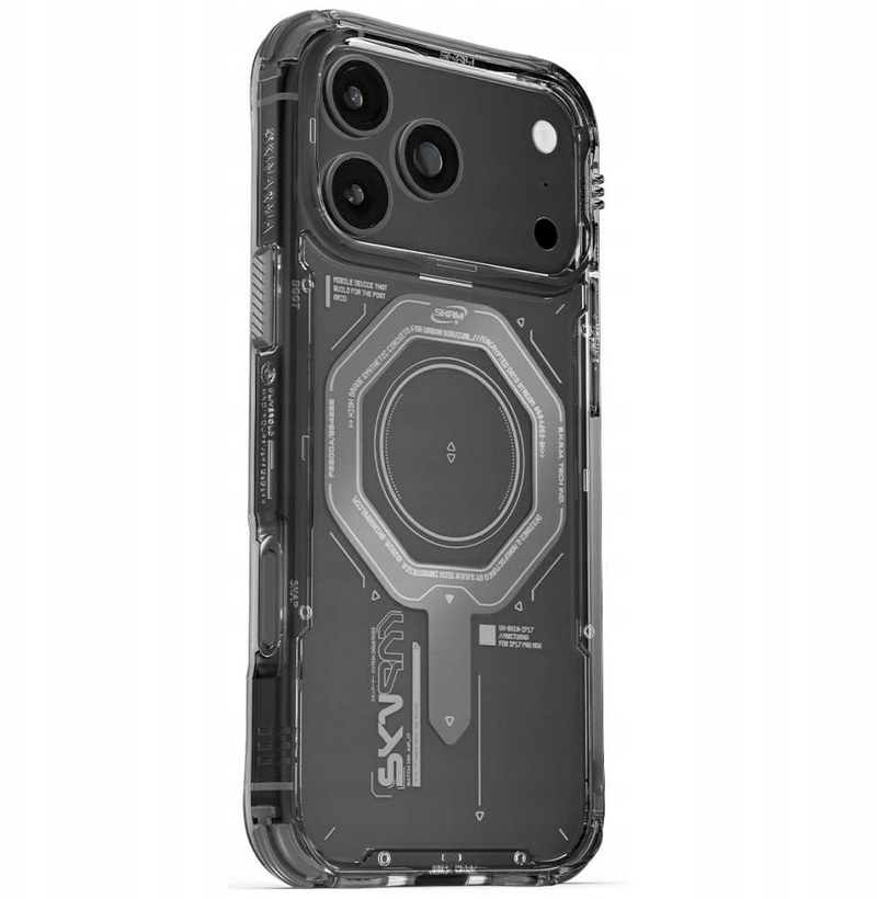 Kapak telefoni Skinarma Magma për iPhone 17 Pro Max, magnetik, grafit
