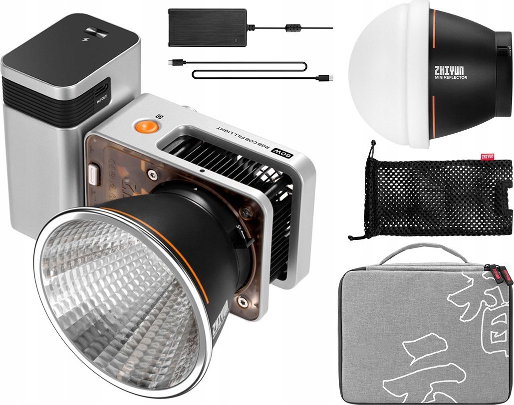 Dritë video Zhiyun Molus X60RGB Combo, 60W, RGB, argjendtë