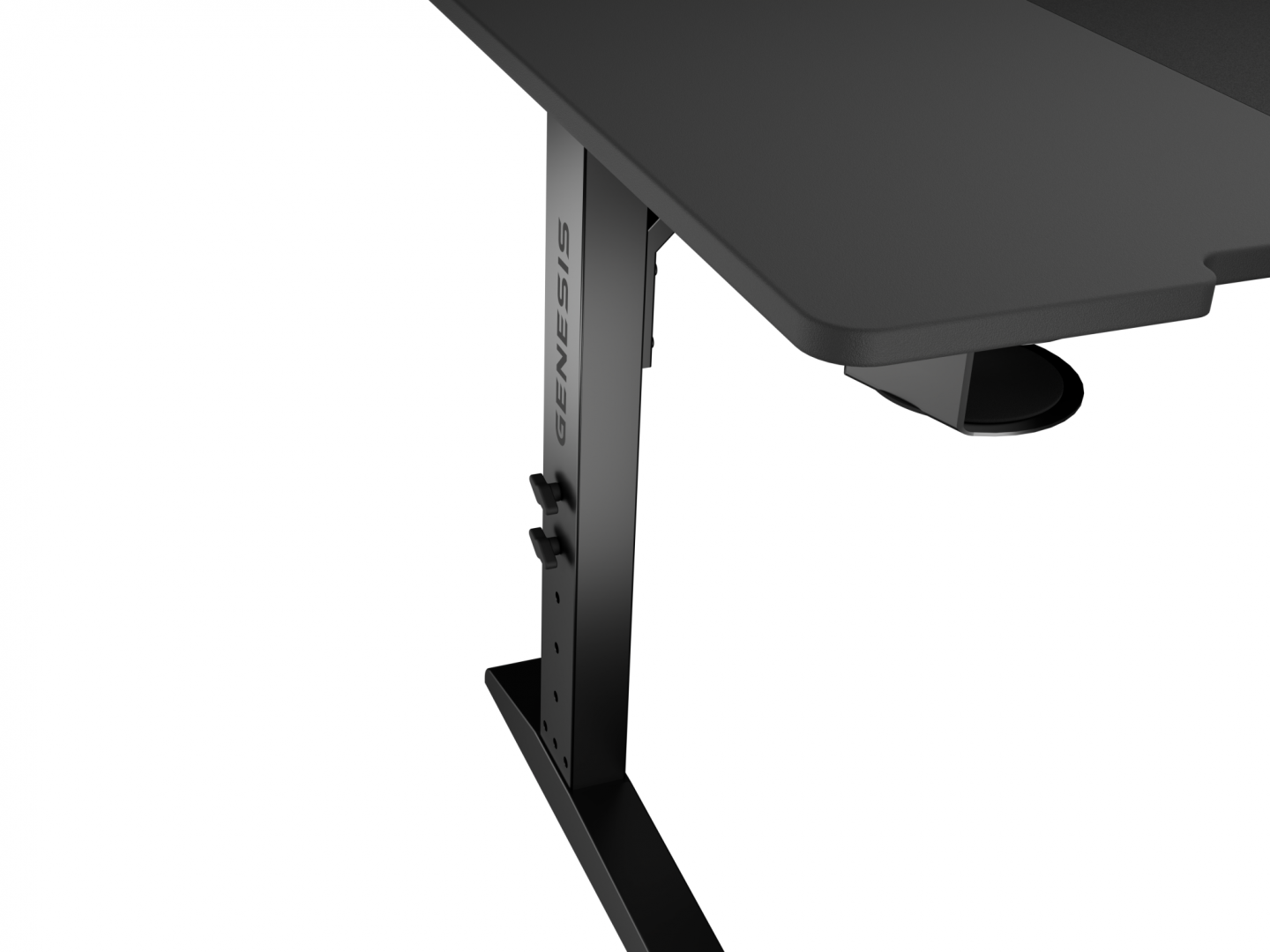 Tavolinë gaming Genesis Holm Modular 160, 160cm, ndriçim RGB, e zezë