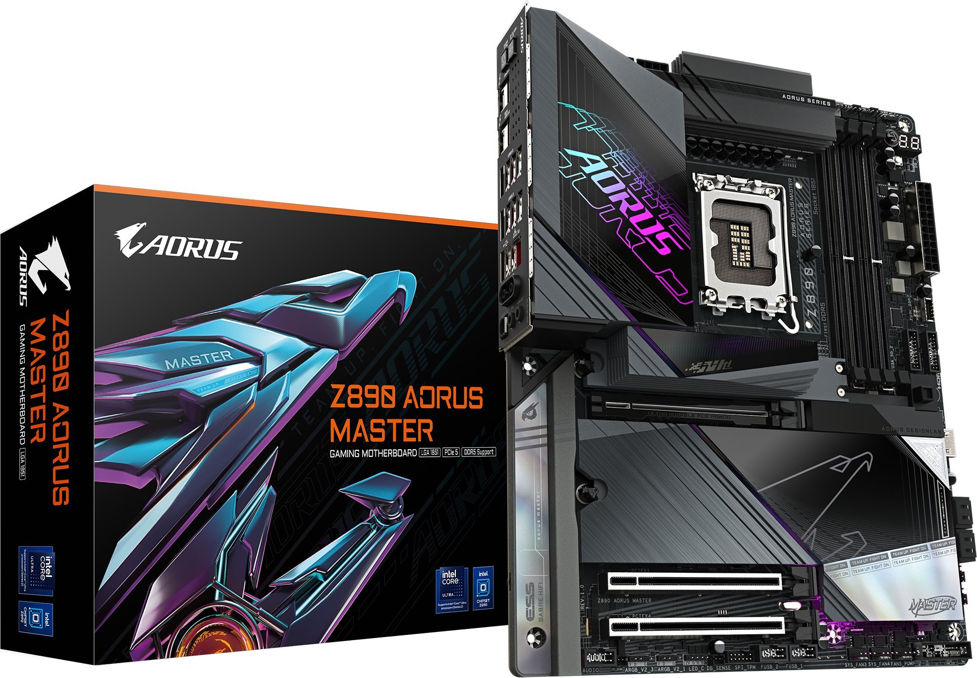 Motherboard GIGABYTE Z890 AORUS MASTER, DDR5, PCIe 5.0, e zezë