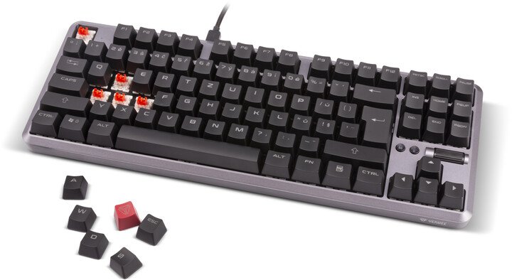 [OUTLET] Tastierë YENKEE ZERO, Outemu Red, CZ/SK, e argjendtë