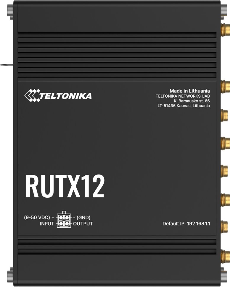 Ruter industrial Teltonika RUTX12, 4G LTE, Dual SIM, i zi