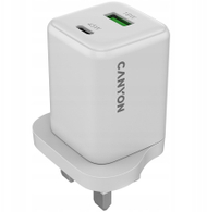 Karikues muri Canyon CU45AC GaN, 45W, 1x USB C PD 1x USB A QC, i bardhë