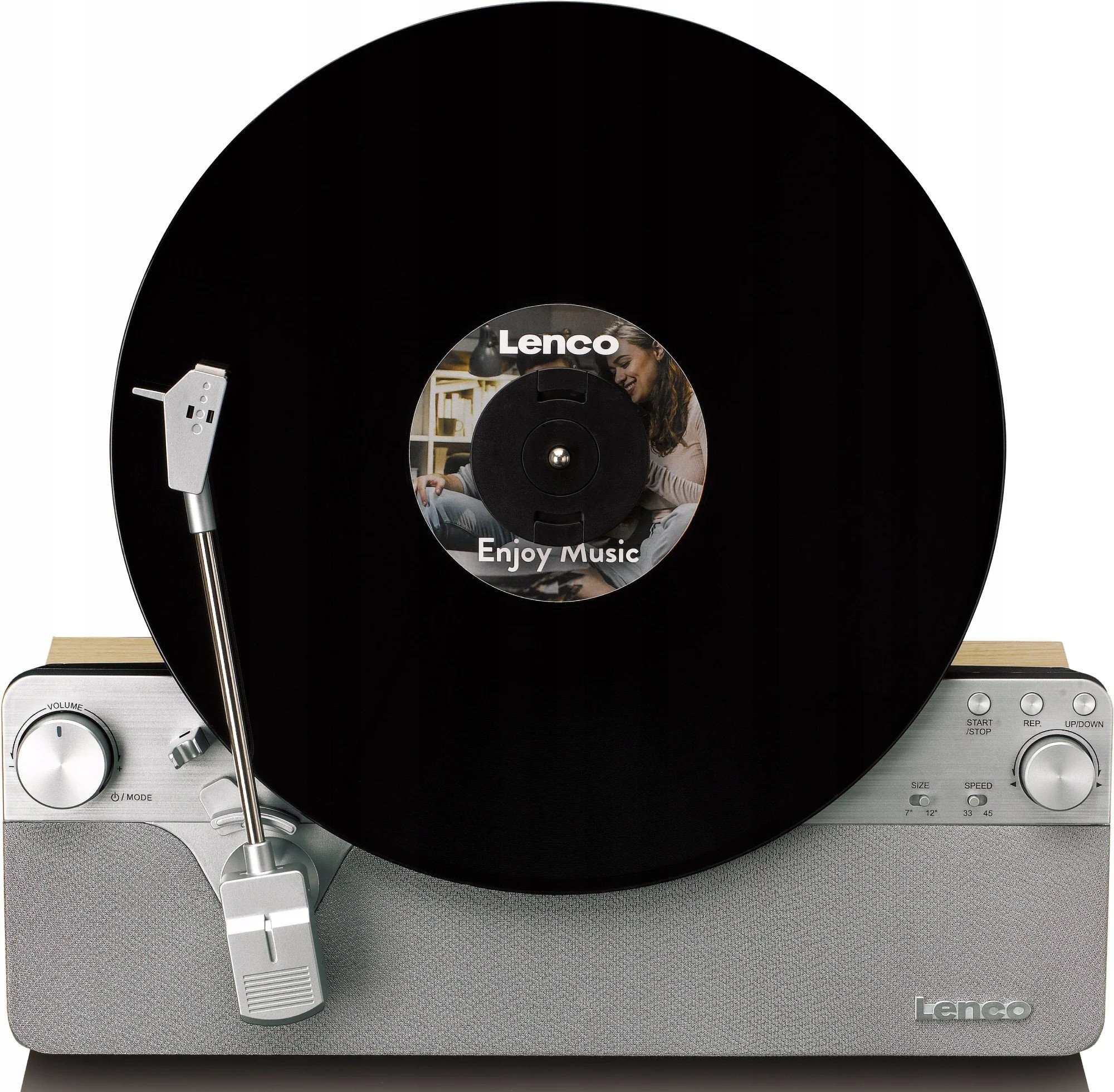 Gramafon Lenco LS Series Lsa 071, riprodhim vinyl, argjend dhe dru