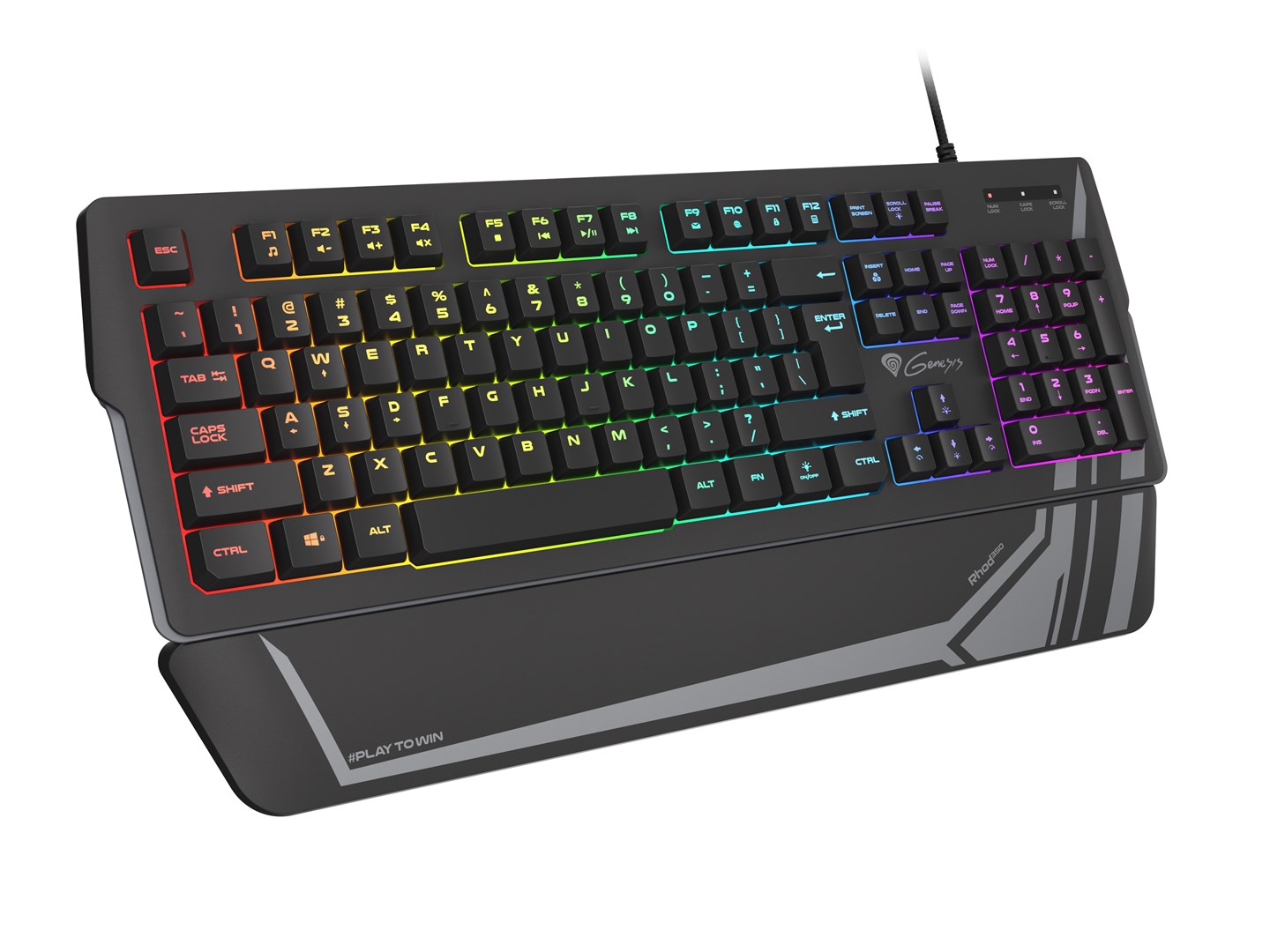 Tastierë Genesis Rhod 350 RGB, US Layout, e zezë