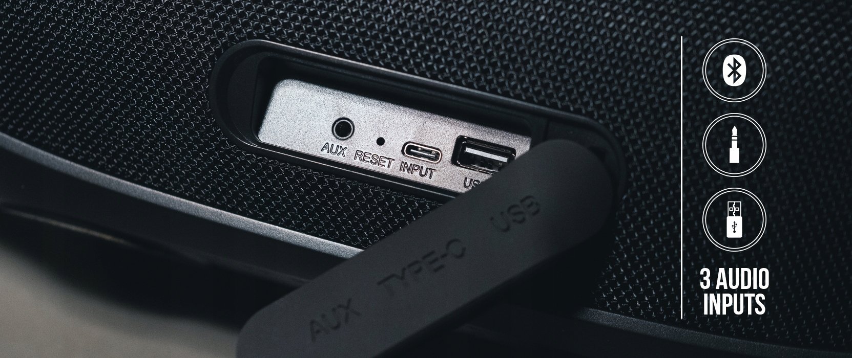 Kutëzë Bluetooth Mee Audio PartySPKR XL, wireless, LED, e zezë