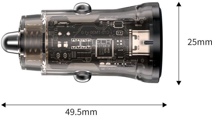 Ngarkues veture Tech-Protect CC01, 2 porta PD45W QC3.0, i zi