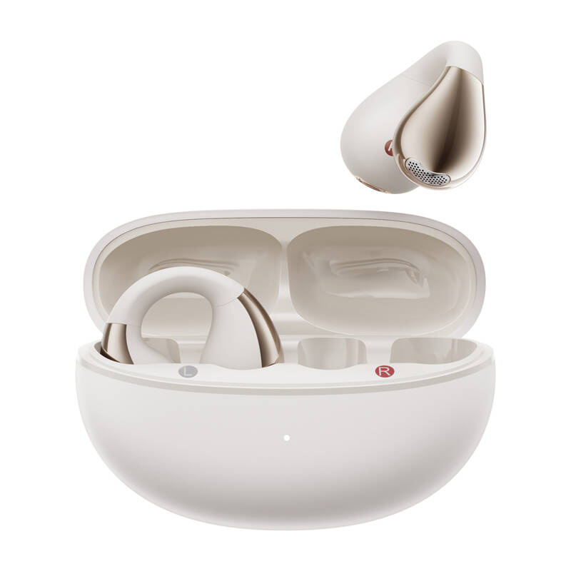 Kufje QCY Crossky C30 open ear, Bluetooth 5.4, 25 orë bateri, të bardha