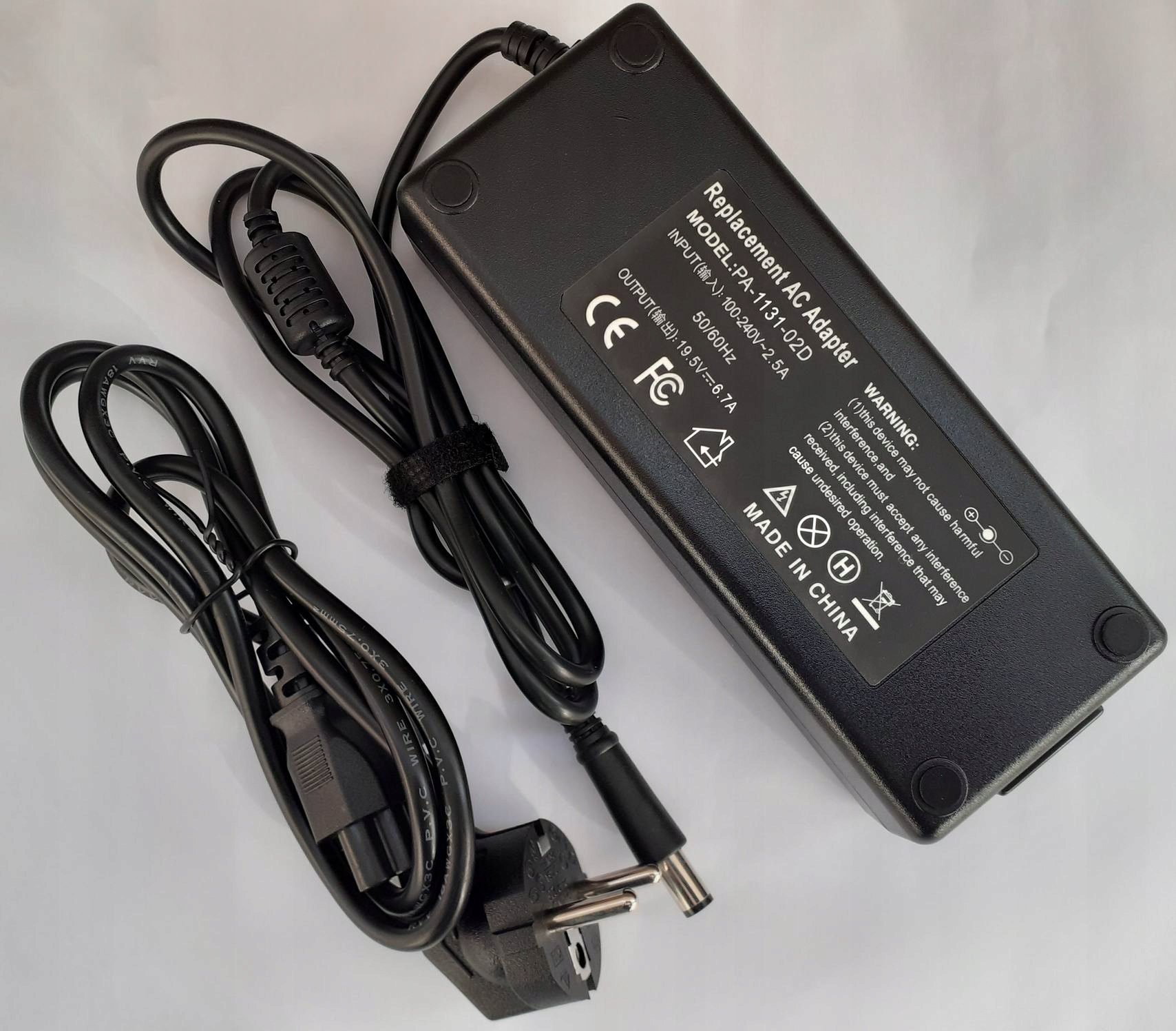Karikues laptopi Dell Barrel AC, 130W, për Latitude Slimline dhe XPS 15, i zi