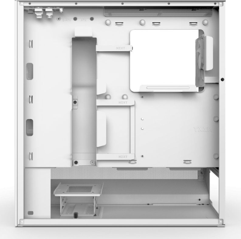 Kuti PC NZXT H5 Flow, Mid Tower, panel xhami të temperuar, e bardhë