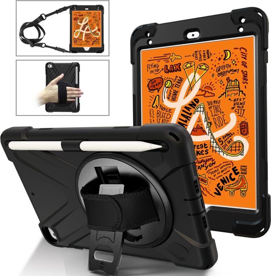 Mbulesë tablet eSTUFF iPad Mini 4 iPad Mini 2019, tip cover, me pozicione qëndrimi, e zezë