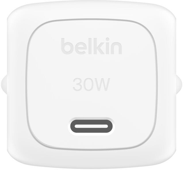 Полнач Belkin 30W USB C, PD и PPS, со кабел USB C 1m, бел