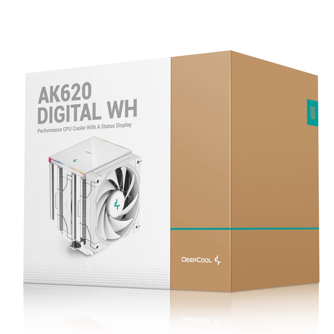Ftohës Deepcool AK620 DIGITAL WH, 500-1850 RPM, 28 dBA, i bardhë