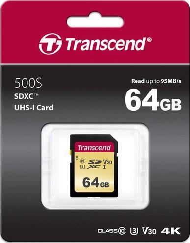 Kartë e memories Transcend SDXC, 500S, 64 GB