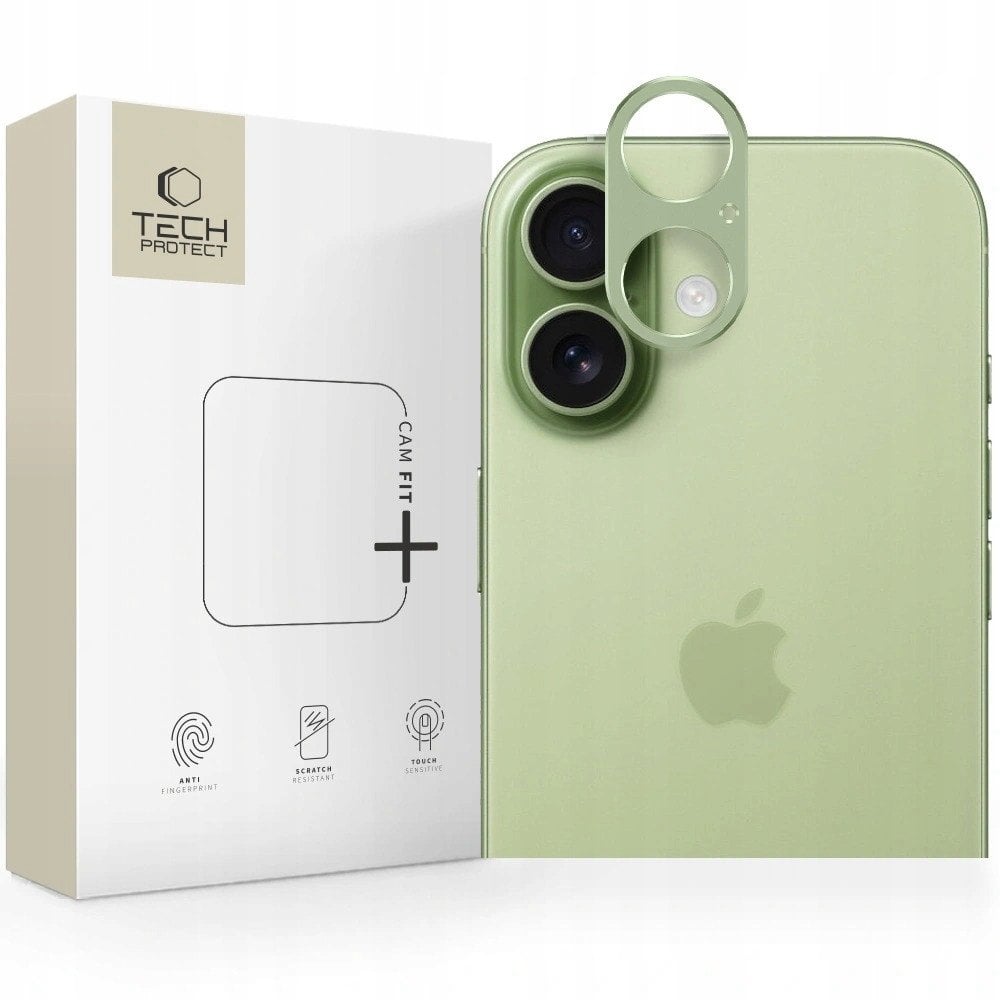 Mbrojtëse kamere Tech Protect Camalloy Fit+ Apple iPhone 17, aliazh alumini, 1 copë, jeshile Sage