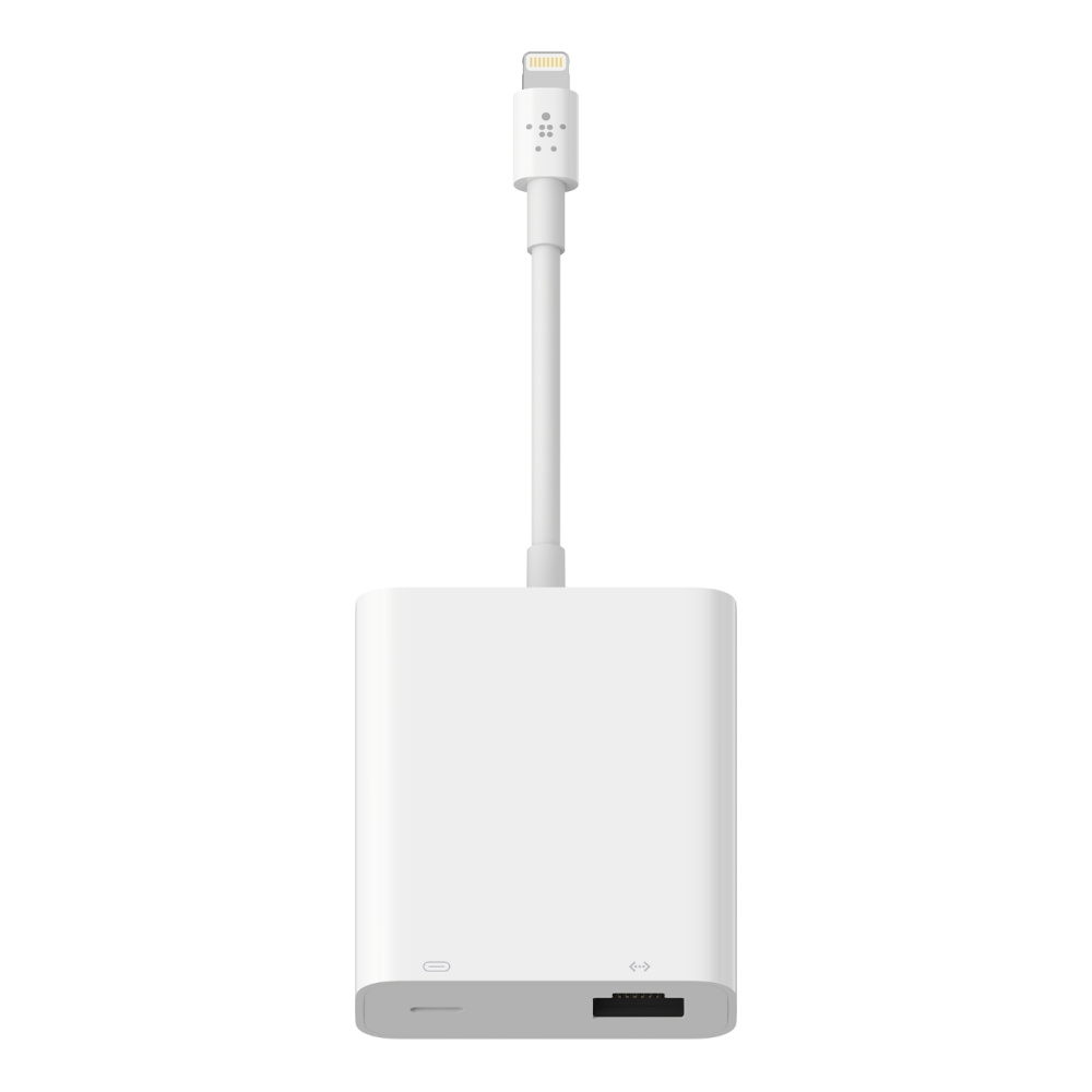 Përshtatës dhe karikues me Lightning Connector, i bardhë
