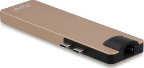 Docking station LMP Compact USB C Dock 4K, 8 porta, HDMI dhe Mini DP, gold