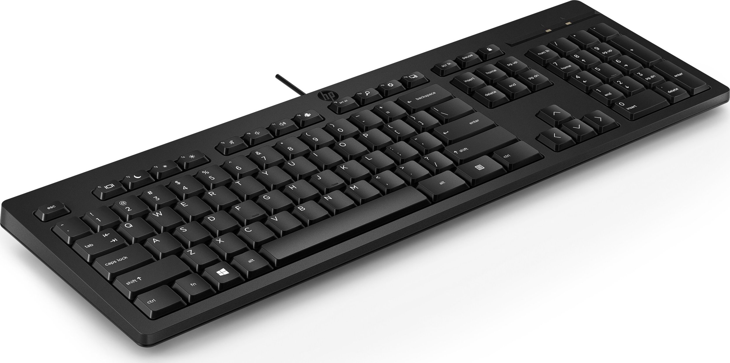 Tastierë HP 125, USB, me kabllo, layout UK, e zezë