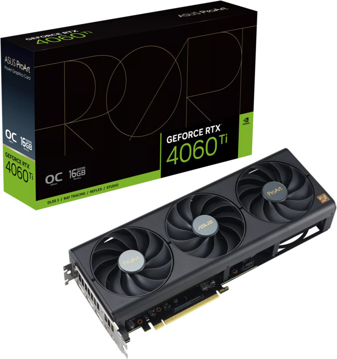 Kartelë grafike ASUS ProArt GeForce RTX 4060 Ti OC edition, 16GB GDDR6