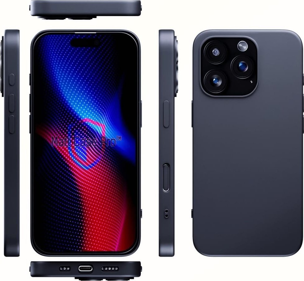 Mbrojtëse telefoni 3MK Matt Case Pro për iPhone 16 Pro, TPU 1.8mm, kompatibile me karikim wireless, e zezë