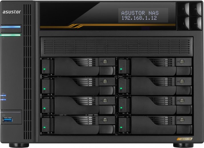 NAS Asustor Lockerstor 8 Gen3 AS6808T, AMD Ryzen, 16GB DDR5, без дискови