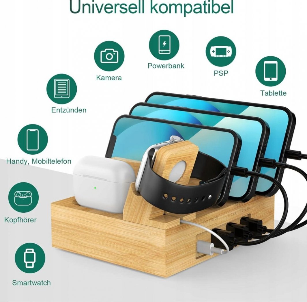 Stacion karikimi Easypix GoXtreme Vision 4K Impulse 4K, karikon 2 bateri, hyrje USB 5V 1A, ngjyrë druri