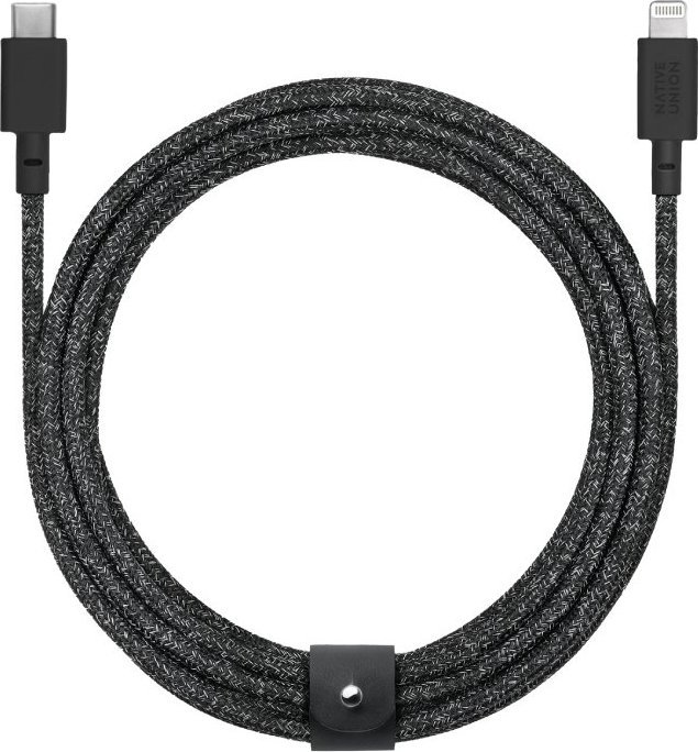 Kabllo karikimi Native Union Belt, USB C në Lightning, 1.2m, gri Cosmos