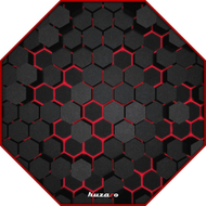 Tapet për karrige gaming Huzaro FloorMat 2.0, antirrëshqitës, formë tetëkëndore, i zi me të kuqe