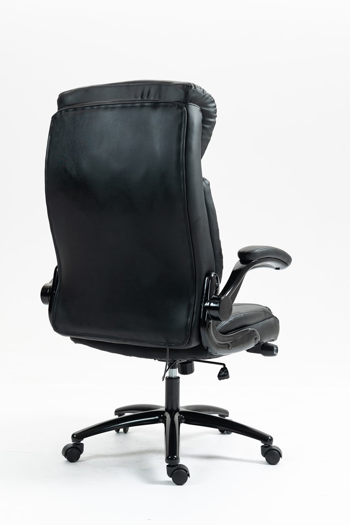 Karrige zyre Activejet YK7406-1, lëkurë dhe tekstil, e zezë