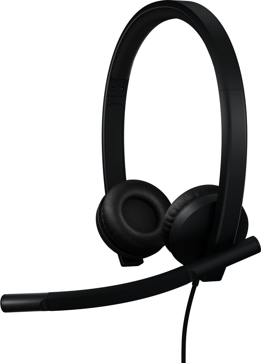 Слушалки со микрофон Logitech H570e, USB, поништување бучава, црни