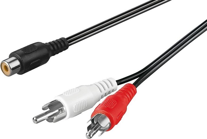 Kabllo PremiumCord 1x CINCH female - 2x CINCH male, 20cm