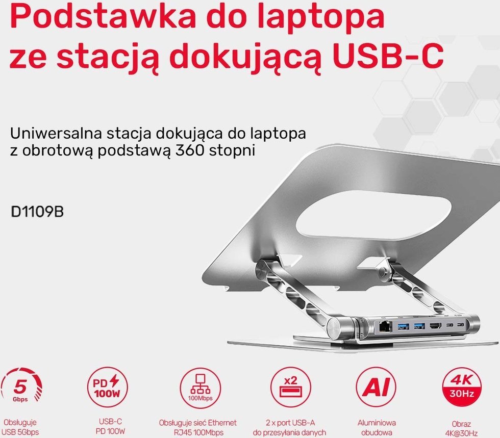 HUB USB Unitek D1109B01, shumëporta, kompakt, i zi