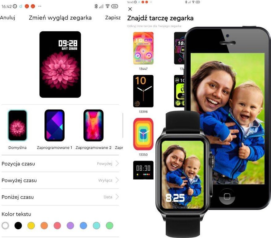 Smartwatch Rubicon RNCF06, ekran me prekje, matje e hapave dhe pulsit, rozë gold