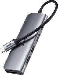 Stacion dokimi Ugreen CM195, USB C, HDMI 4K, gri