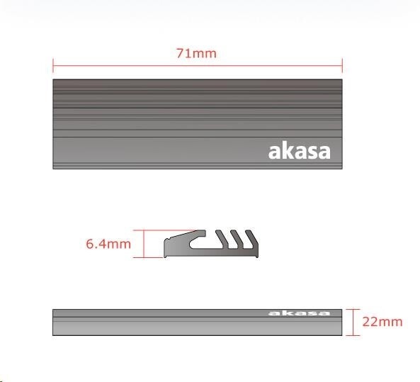 Ftohës pasiv Akasa  M.2 SSD, 2 copë