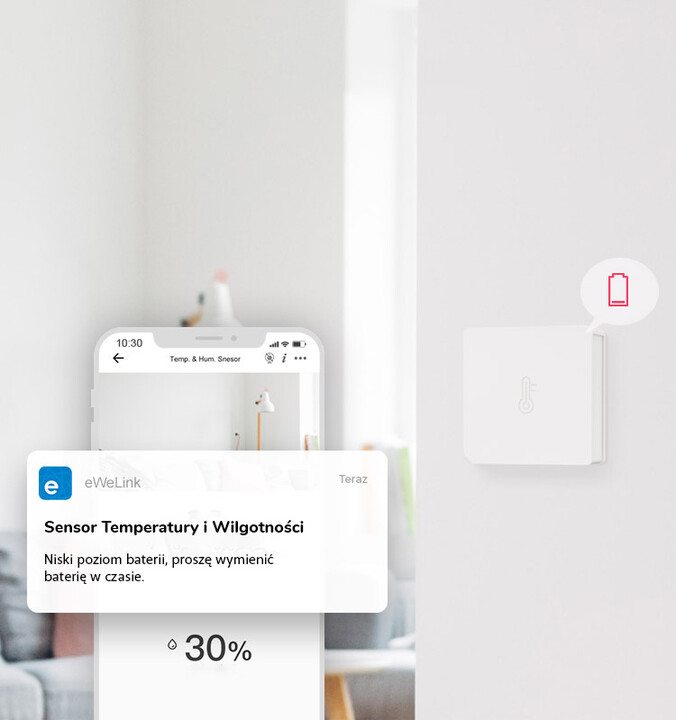 Sensoor i i temperaturës dhe lagështisë Sonoff Zigbee SNZB-02 Smart