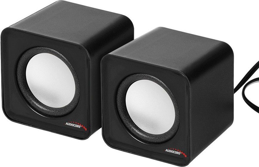 Altoparlantë kompjuteri Audiocore AC870B, stereo, lidhje USB, të zi
