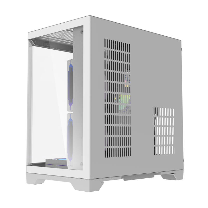 Kuti kompjuteri Darflash FT350, 5 ventilatorë ARGB, xham i temperuar, e bardhë