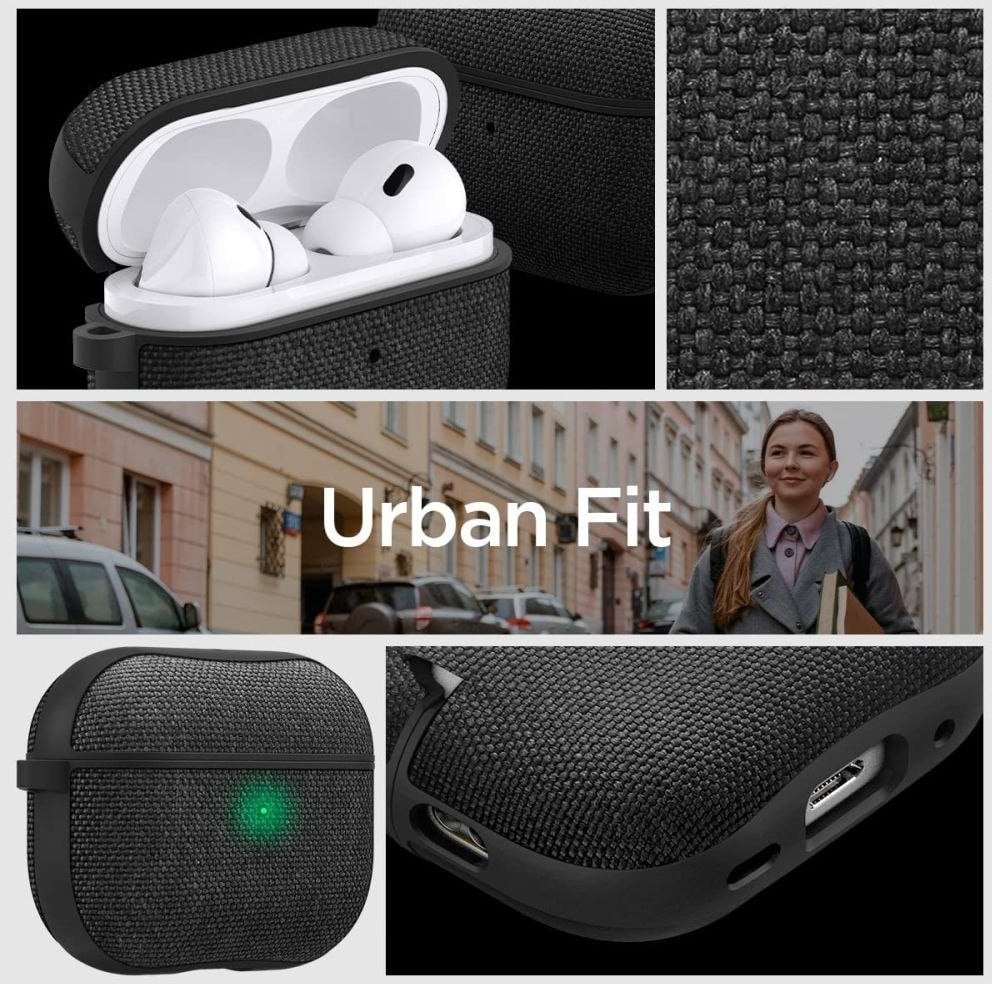 Mbulesë Spigen Urban Fit për Apple AirPods Pro 1 2, e zezë