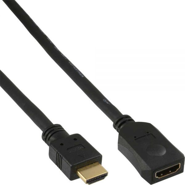 Kabllo zgjatëse HDMI InLine 17632G, 2m, High Speed, e zezë
