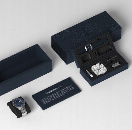 Ore inteligjente Withings ScanWatch Nova, 42mm, 30 ditë bateri, blu