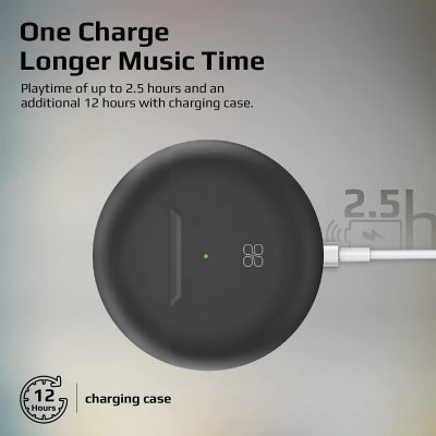 TWS слушалки Promate Charisma 2, Bluetooth 5.0, до 12 часа, црни