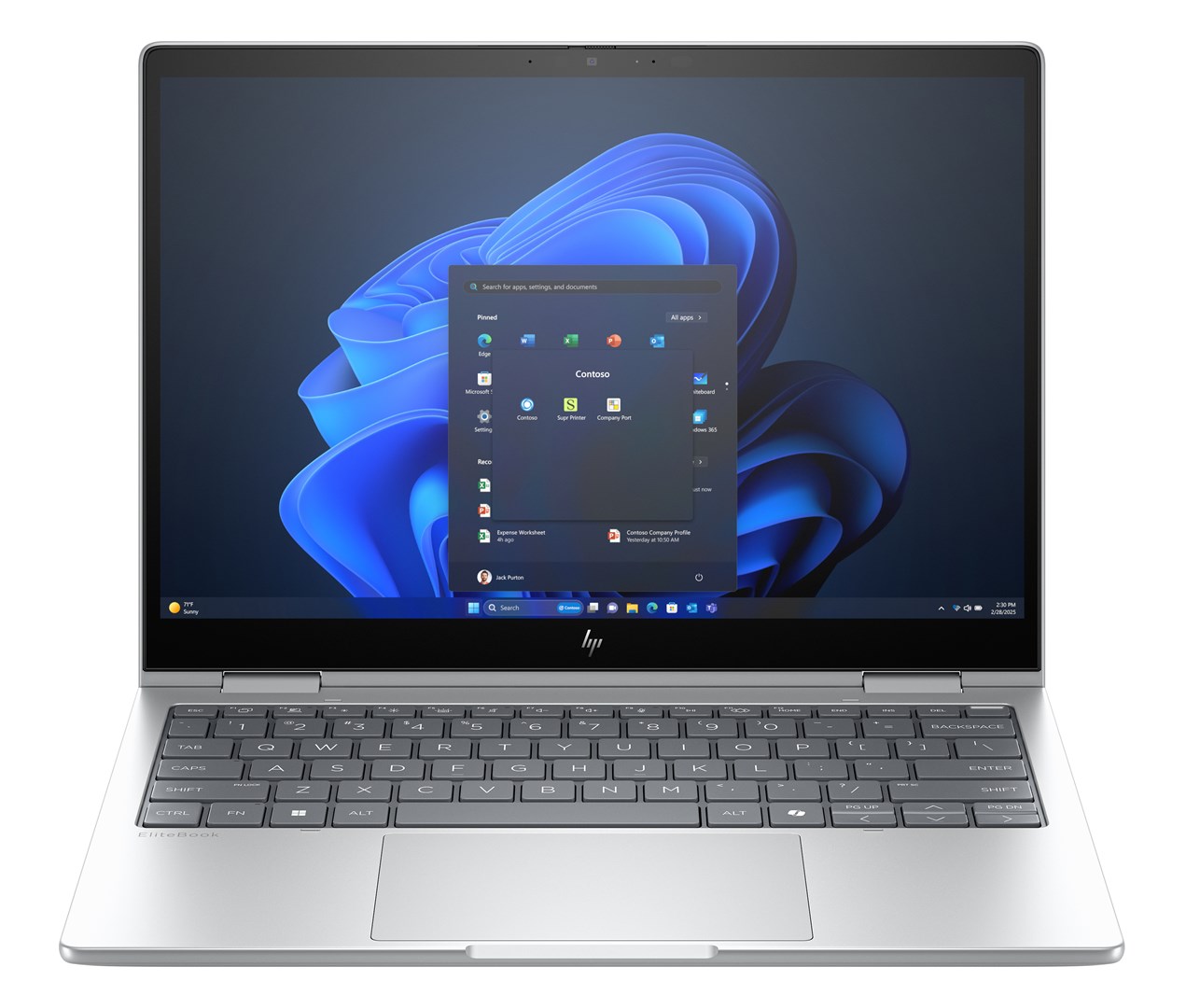 Laptop 2 në 1 HP EliteBook 8 Flip G1i, 13.3", Intel Core Ultra 7, 32GB RAM, 1TB SSD, argjendtë